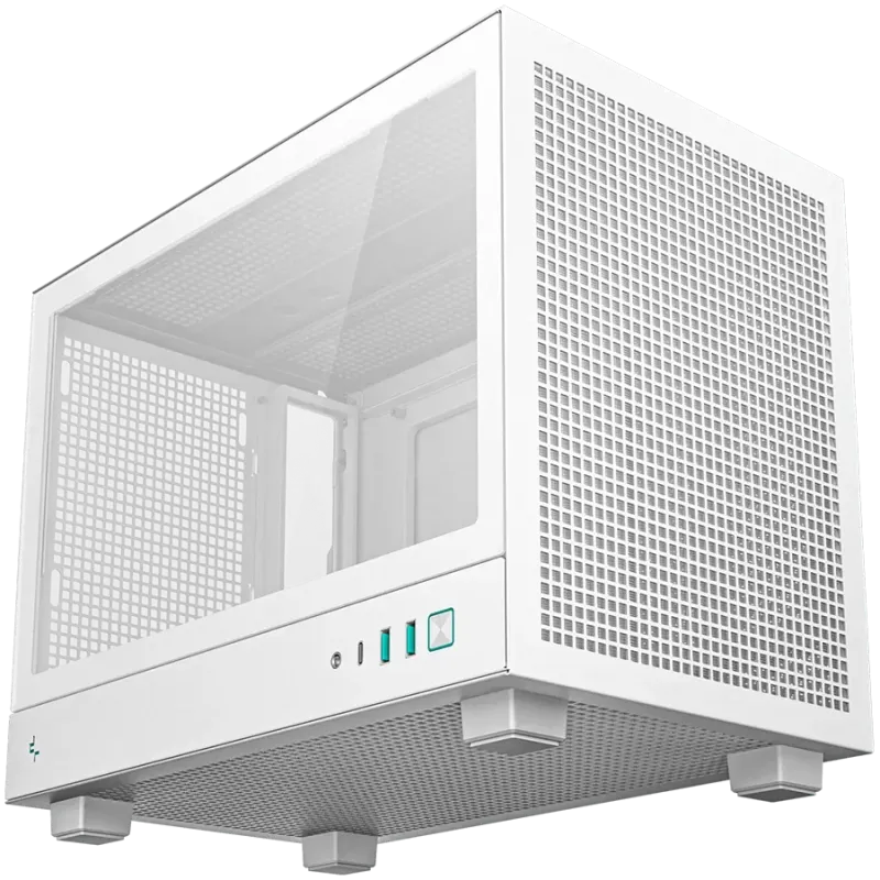 DeepCool CH160 PLUS WH, Mini Tower, Mini-ITX/Micro-ATX, 2xUSB3.0, 1xType-C Gen 2, 1xAudio/Mic, Mesh Panel, White, R-CH160-WHNGM0