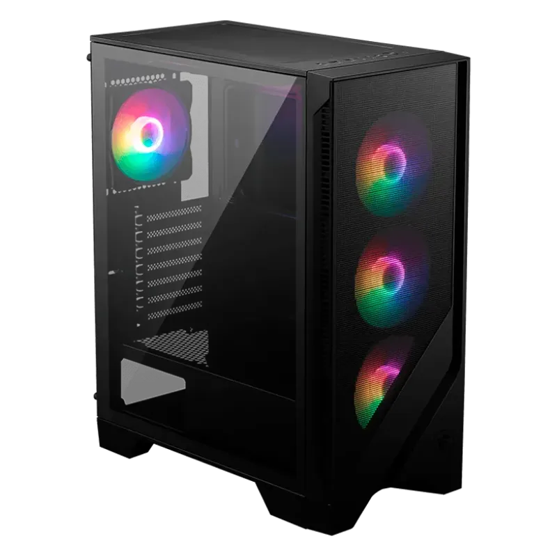 MSI MAG FORGE 120A AIRFLOW, Mid-Tower, ATX/M-ATX/ITX, 2x USB 3.2 Gen 1 Type-A, 1x Audio/1x Mic, LED On/Off Button, ARGB Hub, 6x 