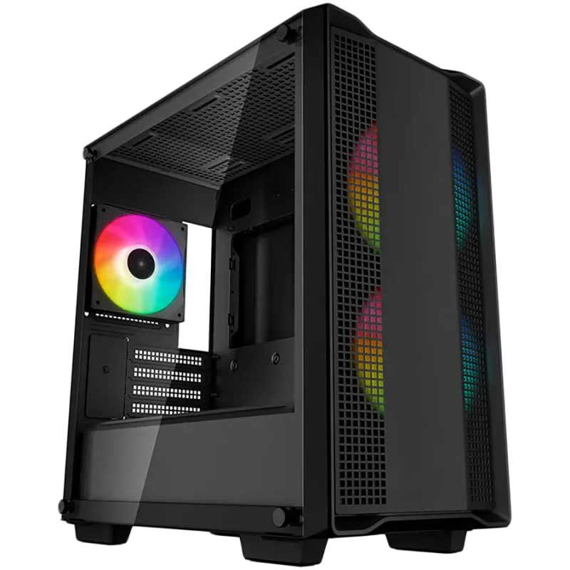 DeepCool CC360 ARGB, Mid Tower, Mini-ITX/Micro-ATX, 1xUSB3.0, 1xUSB2.0, 1xAudio, 3x120mm Pre-Installed ARGB Fans, Tempered Glass