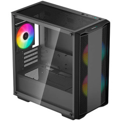 DeepCool CC360 ARGB, Mid Tower, Mini-ITX/Micro-ATX, 1xUSB3.0, 1xUSB2.0, 1xAudio, 3x120mm Pre-Installed ARGB Fans, Tempered Glass
