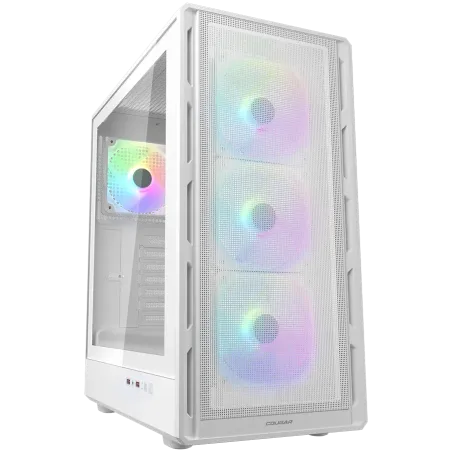 COUGAR AIRFACE PURE RGB PC Case, Mid Tower, White - 1