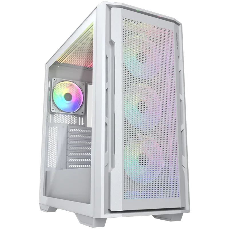 COUGAR UNIFACE RGB PC Case, Mid Tower, White - 1