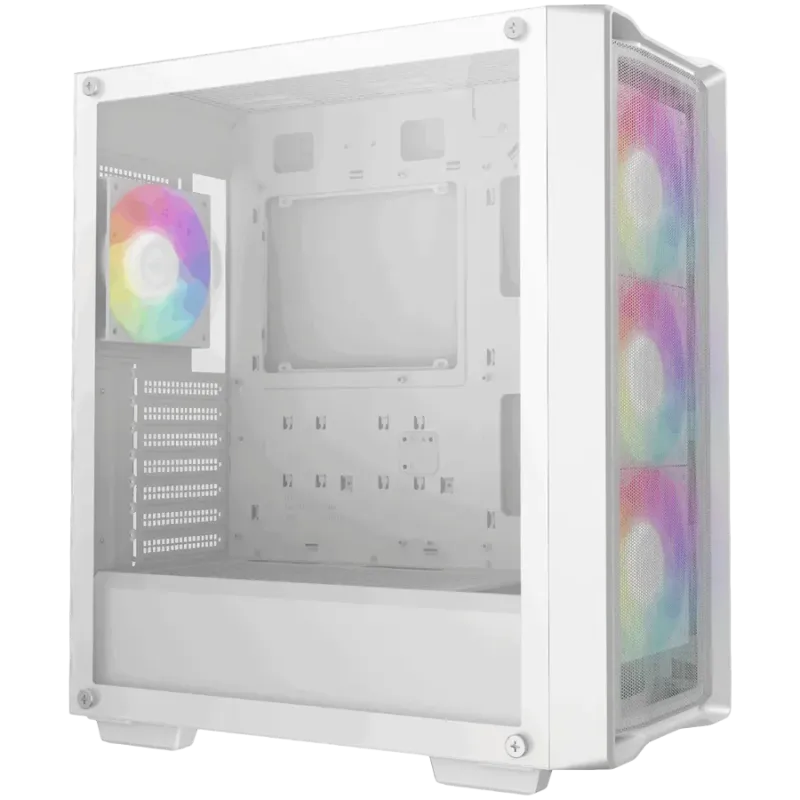 DeepCool CC560 MESH WH V2, Mid Tower, Mini-ITX/Micro-ATX/ATX, 2xUSB3.0, 1xAudio, 4x120mm Pre-Installed ARGB Fans, Tempered Glass