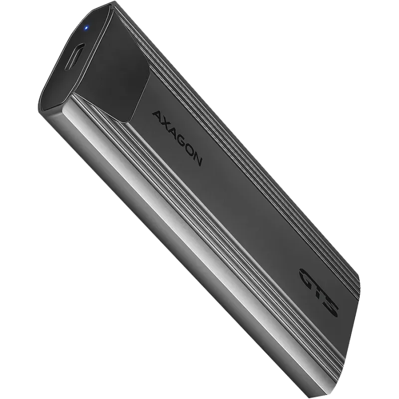AXAGON EEM2-GTS2 USB-C 3.2 Gen 2 - M.2 NVMe / SATA SSD THIN SCREWLESS 30-80mm ALU box - 1