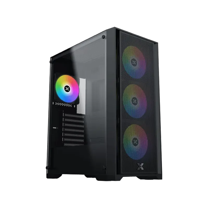 Gaming X II, EN42850, BK, EATX, U3x1 & U2x2, Front Mesh Grill & Left TG, 4PCS Z20A & ARGB Control PCB - 1