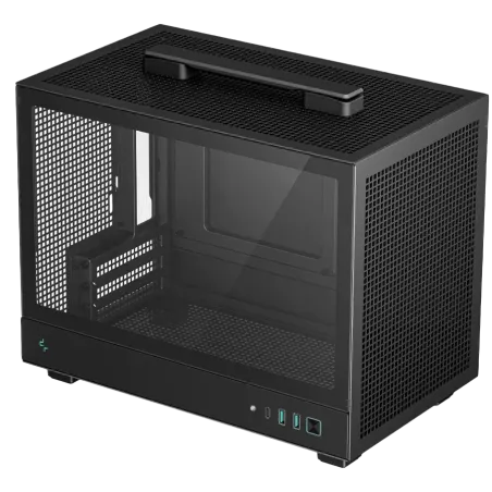 DeepCool CH160, Mini Tower, Mini-ITX, 2xUSB3.0, 1xType-C Gen 2, 1xAudio, Mesh Panel, Black, R-CH160-BKNGI0-G-1 - 1