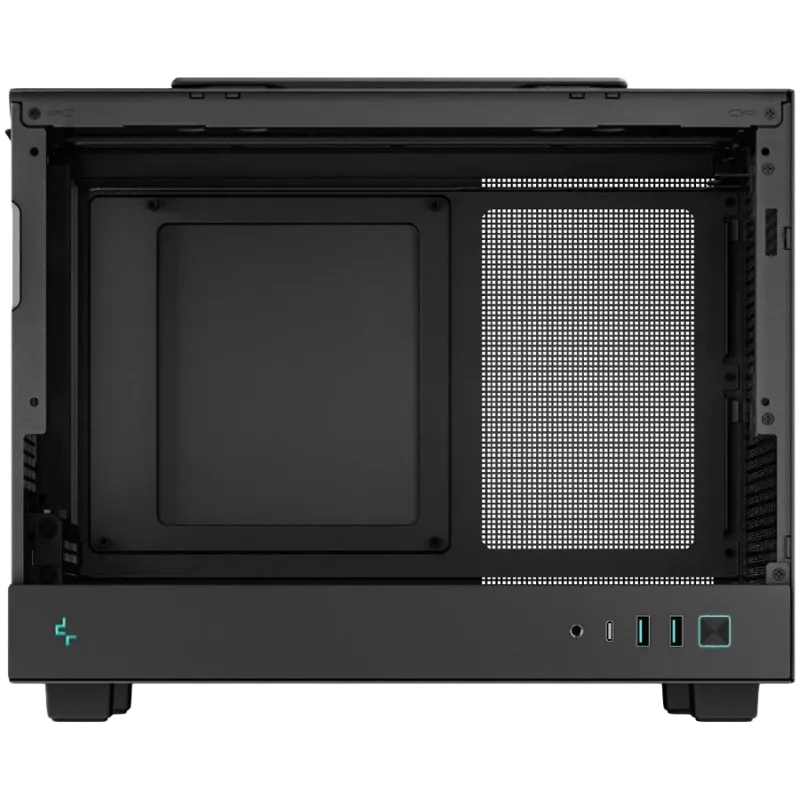 DeepCool CH160, Mini Tower, Mini-ITX, 2xUSB3.0, 1xType-C Gen 2, 1xAudio, Mesh Panel, Black, R-CH160-BKNGI0-G-1 - 1