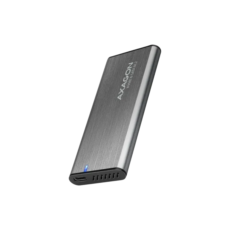 AXAGON EEM2-SG2 USB-C 3.2 Gen 2 - M.2 NVMe / SATA SSD 30-80mm ALU box - 1