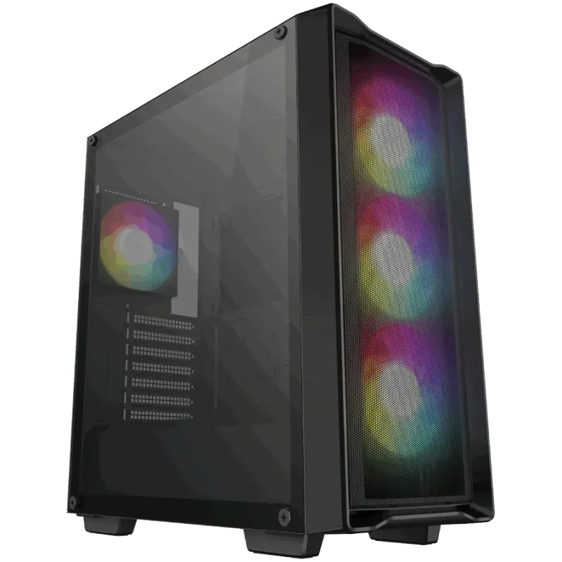 DeepCool CC560 MESH V2, Mid Tower, Mini-ITX/Micro-ATX/ATX, 2xUSB3.0, 1xAudio, 4x120mm Pre-Installed ARGB Fans, Tempered Glass, M