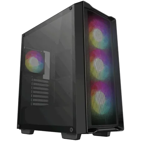 DeepCool CC560 MESH V2, Mid Tower, Mini-ITX/Micro-ATX/ATX, 2xUSB3.0, 1xAudio, 4x120mm Pre-Installed ARGB Fans, Tempered Glass, M