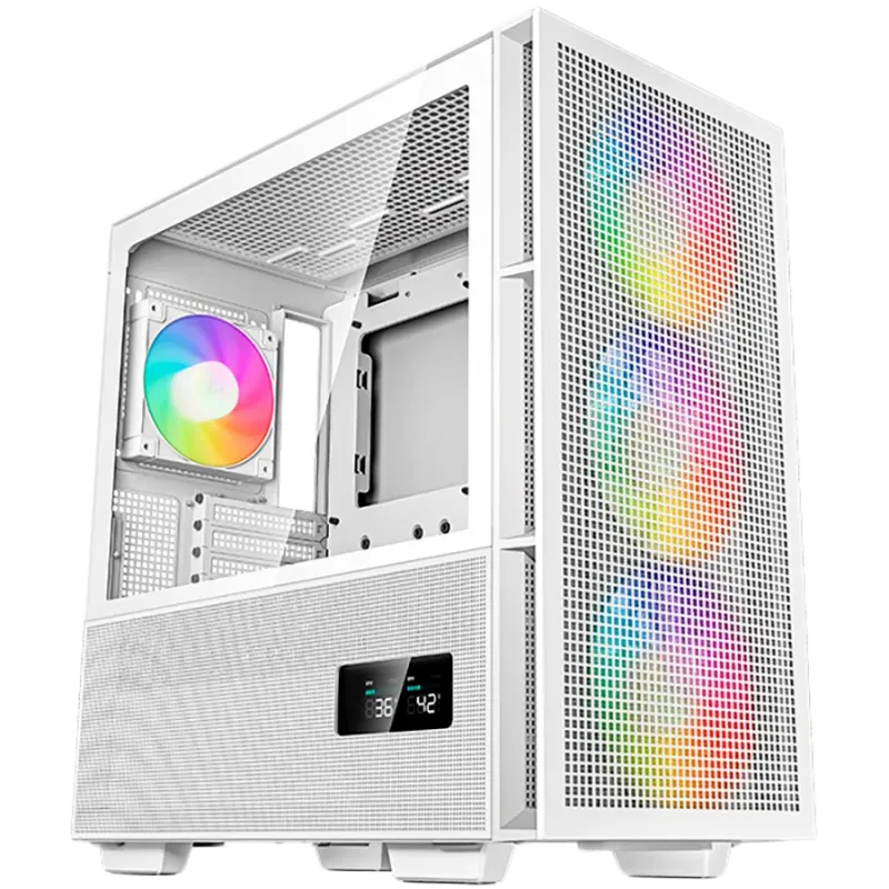 DeepCool CH560 Digital WH, Mid Tower, Mini-ITX/Micro-ATX/ATX/E-ATX, 1xUSB3.0, 1xType-C, 1xAudio, 3x140mm+1x120mm Pre-Installed A