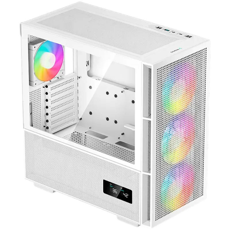 DeepCool CH560 Digital WH, Mid Tower, Mini-ITX/Micro-ATX/ATX/E-ATX, 1xUSB3.0, 1xType-C, 1xAudio, 3x140mm+1x120mm Pre-Installed A