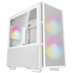 DeepCool CH360 DIGITAL WH, Mini Tower, Mini-ITX/Micro-ATX, 1x USB3.0, 1x Audio, 1x Type-C, Pre-Installed 2x140mm ARGB Fans + 1x1