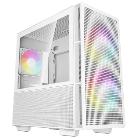 DeepCool CH360 DIGITAL WH, Mini Tower, Mini-ITX/Micro-ATX, 1x USB3.0, 1x Audio, 1x Type-C, Pre-Installed 2x140mm ARGB Fans + 1x1