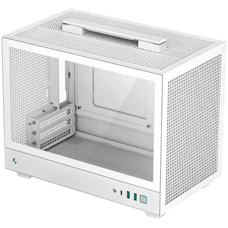 DeepCool CH160 WH, Mini Tower, Mini-ITX, 2xUSB3.0, 1xType-C Gen 2, 1xAudio, Mesh Panel, White, R-CH160-WHNGI0-G-1 - 1
