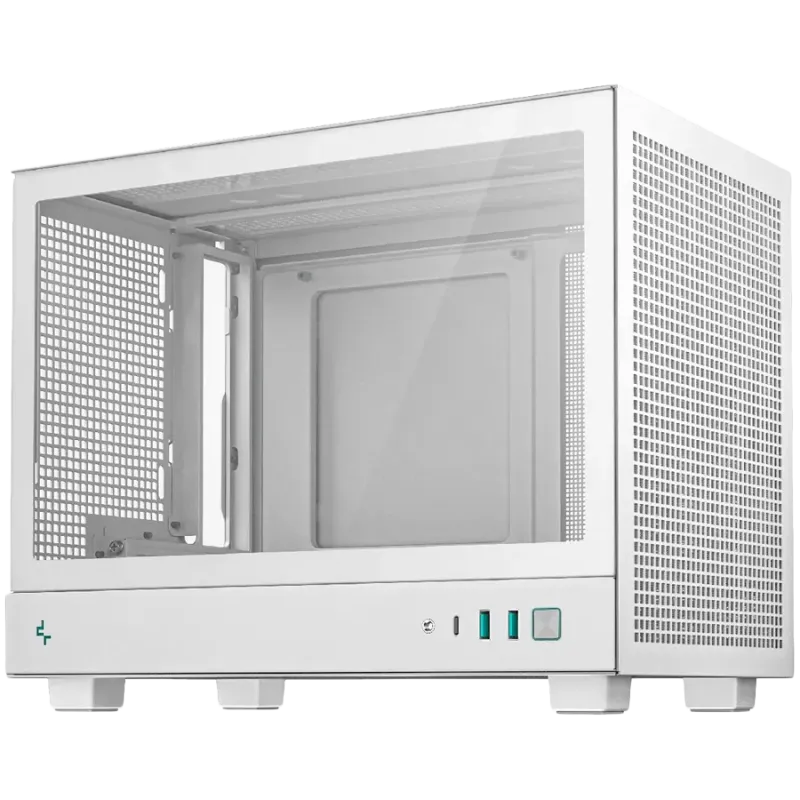 DeepCool CH160 WH, Mini Tower, Mini-ITX, 2xUSB3.0, 1xType-C Gen 2, 1xAudio, Mesh Panel, White, R-CH160-WHNGI0-G-1 - 1