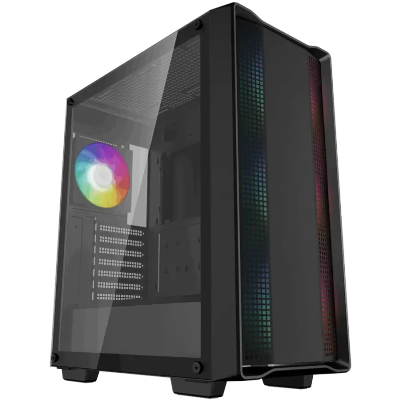 DeepCool CC560 ARGB V2, Mid Tower, Mini-ITX/Micro-ATX/ATX, 1xUSB3.0, 1xUSB2.0, 1xAudio, 4x120mm Pre-Installed ARGB Fans, Tempere
