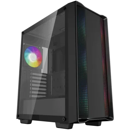 DeepCool CC560 ARGB V2, Mid Tower, Mini-ITX/Micro-ATX/ATX, 1xUSB3.0, 1xUSB2.0, 1xAudio, 4x120mm Pre-Installed ARGB Fans, Tempere