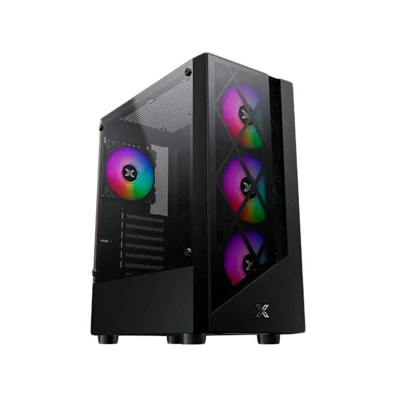 Xigmatek Duke EN49158, ATX/M-ATX/Mini ITX, USB3.0x1 & 2.0x2, Meshed & TG Frontpanel, Left TG, Front 4PCS X24F Fan - 1