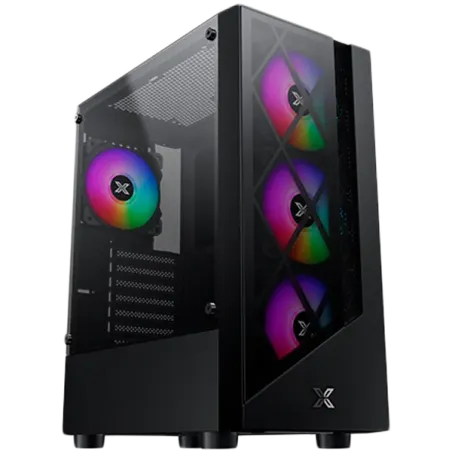 Xigmatek Duke EN49158, ATX/M-ATX/Mini ITX, USB3.0x1 & 2.0x2, Meshed & TG Frontpanel, Left TG, Front 4PCS X24F Fan - 1