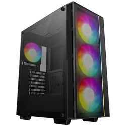 DeepCool MATREXX55 MESH V4 C, Mid Tower, Mini-ITX/Micro-ATX/ATX, 1xUSB3.0, 1x Type-C, 1xAudio, LED Button, 3x140mm ARGB Fans, 1x
