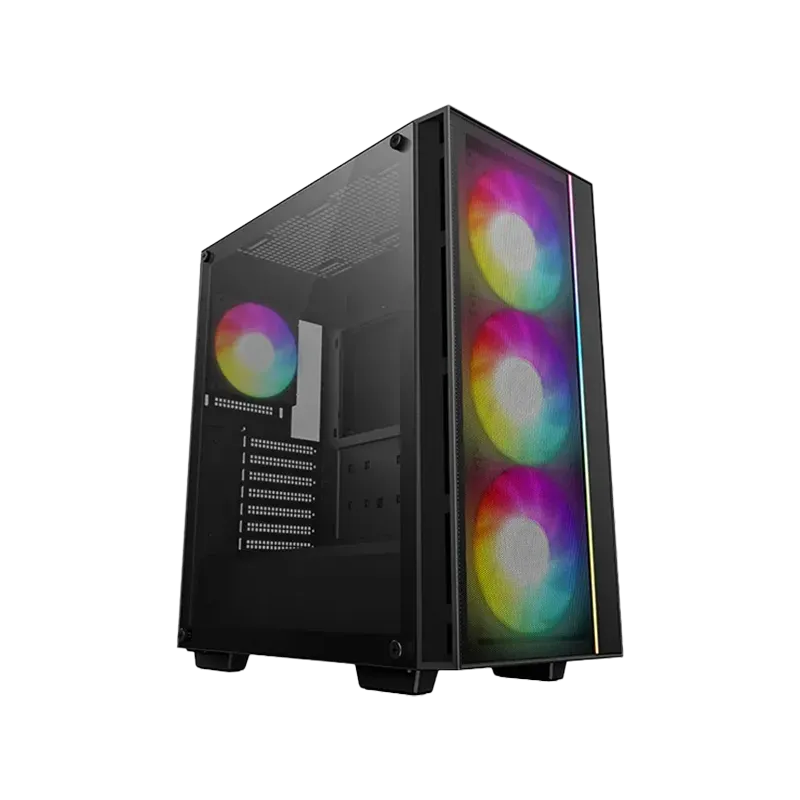 DeepCool MATREXX55 MESH V4 C, Mid Tower, Mini-ITX/Micro-ATX/ATX, 1xUSB3.0, 1x Type-C, 1xAudio, LED Button, 3x140mm ARGB Fans, 1x
