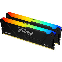 Kingston 16GB 3200MT/s DDR4 CL16 DIMM (Kit of 2) FURY Beast RGB - 1