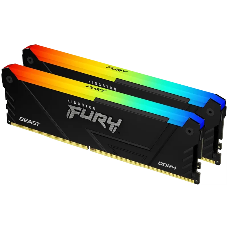 Kingston 16GB 3200MT/s DDR4 CL16 DIMM (Kit of 2) FURY Beast RGB - 1