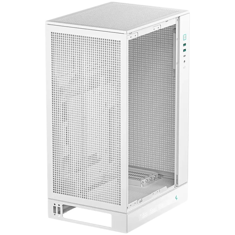 DeepCool CH270 DIGITAL WH, Mini Tower, Mini-ITX/Micro-ATX, 2xUSB3.0, 1xType-C Gen 2, 1xAudio/Mic, Mesh Panel, White, R-CH270-WHN