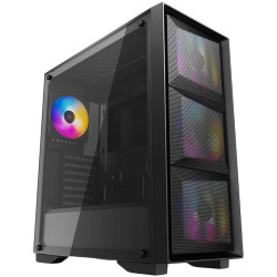 DeepCool MATREXX 50 MESH 4FS, Mid Tower, Mini-ITX/Micro-ATX/ATX/E-ATX, 1xUSB3.0, 2xUSB2.0, 1xAudio, 4x 120mm Tri-color LED Fans,