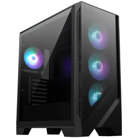 MSI MAG FORGE 321R AIRFLOW, Mid-Tower, ATX/M-ATX/ITX, 2x USB 3.2, 1x USB 3.2 Gen 2x2 Type-C, 1x Audio/Mic, LED Button, ARGB Hub,