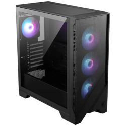 MSI MAG FORGE 321R AIRFLOW, Mid-Tower, ATX/M-ATX/ITX, 2x USB 3.2, 1x USB 3.2 Gen 2x2 Type-C, 1x Audio/Mic, LED Button, ARGB Hub,