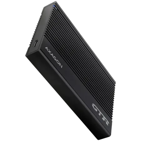 AXAGON EE25-GTR USB-C 3.2 Gen 2 - SATA 6G, 2.5" External RIBBED box BLACK - 1
