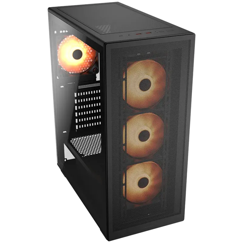 COUGAR MX220 RGB PC Case, Mid Tower, Black - 1