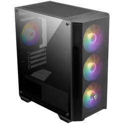 MSI MAG FORGE M100A, M-ATX Tower, M-ATX/ M-ITX, 1x USB 3.2 Gen 1 Type-A, 2x USB 2.0 Type-A, 1x Audio, 1x Mic, Power Button, 4x 1