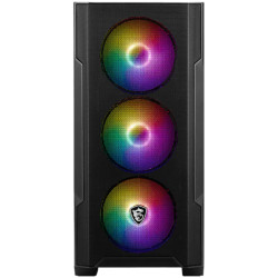 MSI MAG FORGE M100A, M-ATX Tower, M-ATX/ M-ITX, 1x USB 3.2 Gen 1 Type-A, 2x USB 2.0 Type-A, 1x Audio, 1x Mic, Power Button, 4x 1
