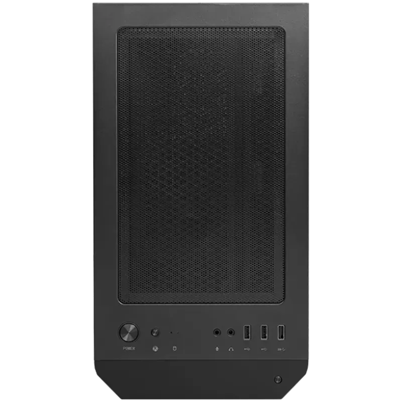 MSI MAG FORGE M100A, M-ATX Tower, M-ATX/ M-ITX, 1x USB 3.2 Gen 1 Type-A, 2x USB 2.0 Type-A, 1x Audio, 1x Mic, Power Button, 4x 1