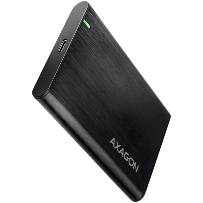 AXAGON EE25-A6C USB-C 3.2 Gen 1 - SATA 6G 2.5" External SCREWLESS ALU RAW box BLACK - 1