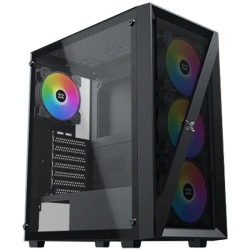 Xigmatek Blade EN40887 ATX/M-ATX/MINI ITX, USB3.0 X1, USB2.0 X2, HD AUDIO, Mehsed Grill Frontpanel & Left Tempered Glass, 4PCS X