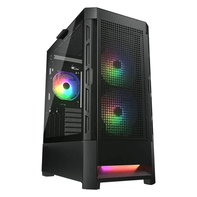 COUGAR DUOFACE RGB PC Case, Mid Tower, Black - 1