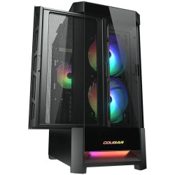 COUGAR DUOFACE RGB PC Case, Mid Tower, Black - 2