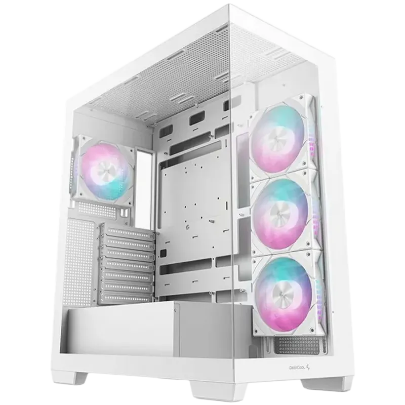 DeepCool CG580 4F WH, Mid Tower, Mini-ITX/Micro-ATX/ATX, Rear Connector support, 2xUSB3.0, 1x Type-C Gen2, 1xAudio, 3x120mm ARGB