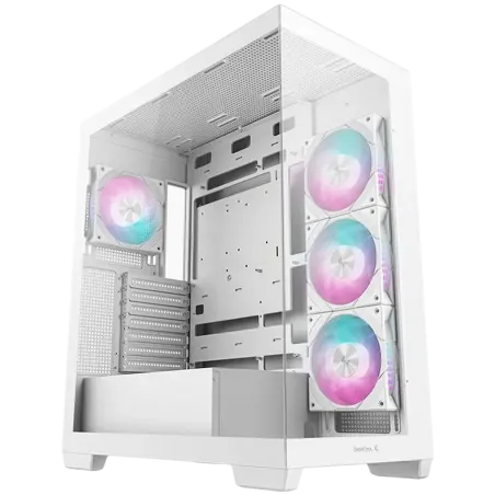DeepCool CG580 4F WH, Mid Tower, Mini-ITX/Micro-ATX/ATX, Rear Connector support, 2xUSB3.0, 1x Type-C Gen2, 1xAudio, 3x120mm ARGB