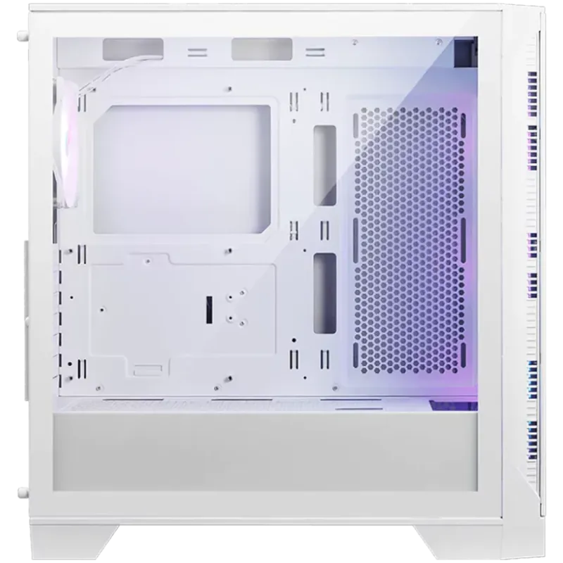 MSI MAG FORGE 320R AIRFLOW WHITE, Mid-Tower, ATX/M-ATX/ITX, 2x USB 3.2, 1x Audio/Mic, LED Button, ARGB Hub, 4x 120mm ARGB Fans, 