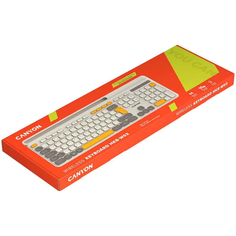 CANYON keyboard HKB-W03 EN AAA Wireless Beige - 1