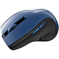 CANYON 2.4Ghz wireless mouse, optical tracking - blue LED, 6 buttons, DPI 1000/1200/1600, Blue Gray pearl glossy - 7