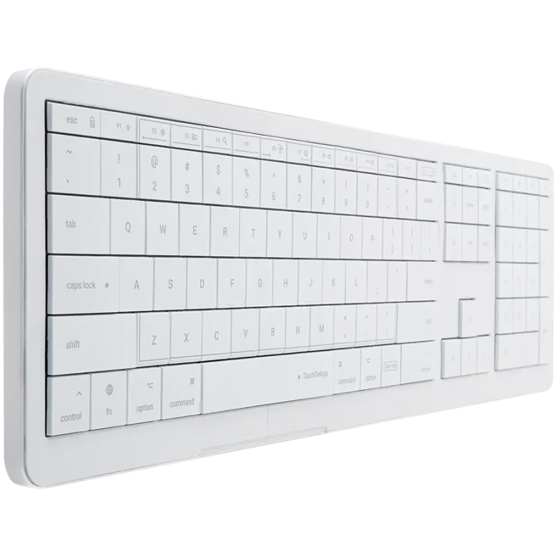 CLEVETURA CLVX 1 Touch-On-Keys AI Wireless Keyboard, ANSI US Mac layout, Scissor Switches, Aluminum Chassis, Interactive RGB, Ma