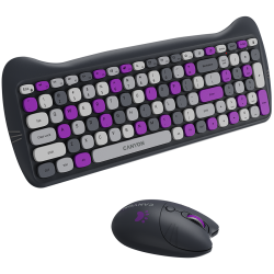 CANYON HSET-W6 EN Keyboard+Mouse Kitty Edition AAA+АА Wireless Violet - 10