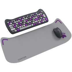 CANYON HSET-W6 EN Keyboard+Mouse Kitty Edition AAA+АА Wireless Violet - 11