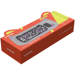 CANYON HSET-W6 EN Keyboard+Mouse Kitty Edition AAA+АА Wireless Violet - 12